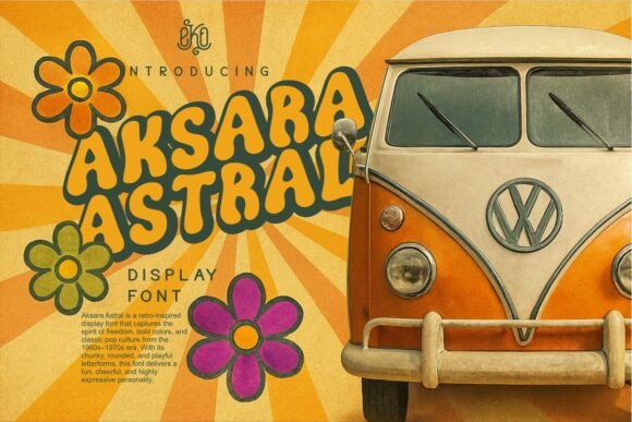 Aksara Astral: A Retro Display Typeface for Editorial Design