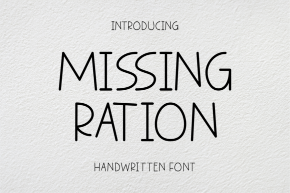 Missing Ration: A Captivating Display Typeface for Bold Branding
