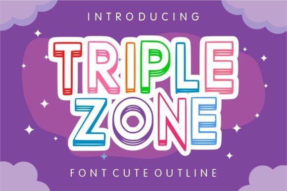 Tripple Zone: The Outline Font That Brings Bold Energy to Brand Identity